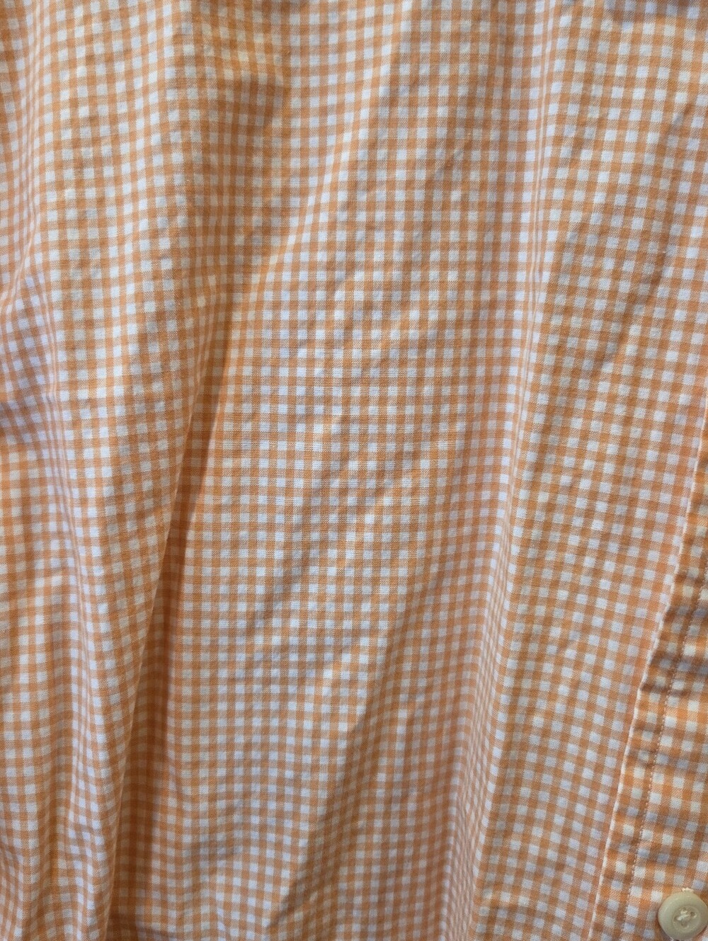 American Living Men's XL Peach Gingham Short Sleeve Button Down Shirt Cotton - Picture 3 of 9